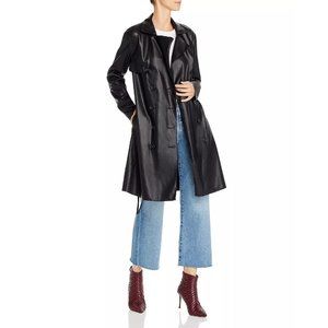 BLANK NYC Vegan Faux Leather Scorpio Trench Coat Jacket